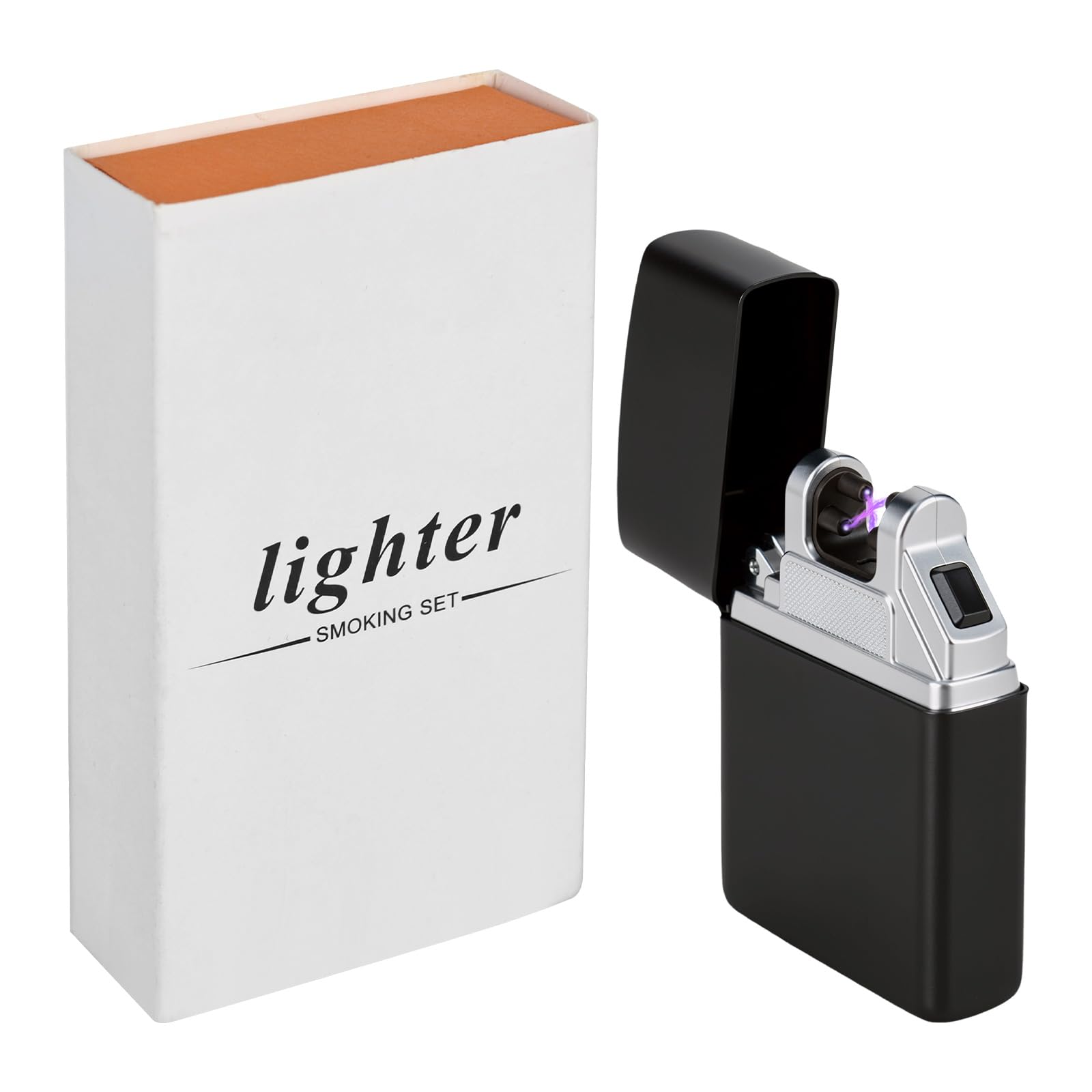 XCWTBL Electric Arc Plasma Lighter Portable, USB Rechargeable Arc Lighter Windproof Flameless Plasma Lighters,for Husband, Boyfriend, Women, Birthday Gifts,Outdoor Camping Hiking