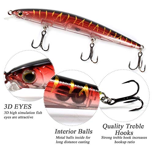 Yialia 11 cm 11.5g Minnow Iscas Artificiais Rígidos Swimbait Isca De Água Doce Isca De Pesca De Água
