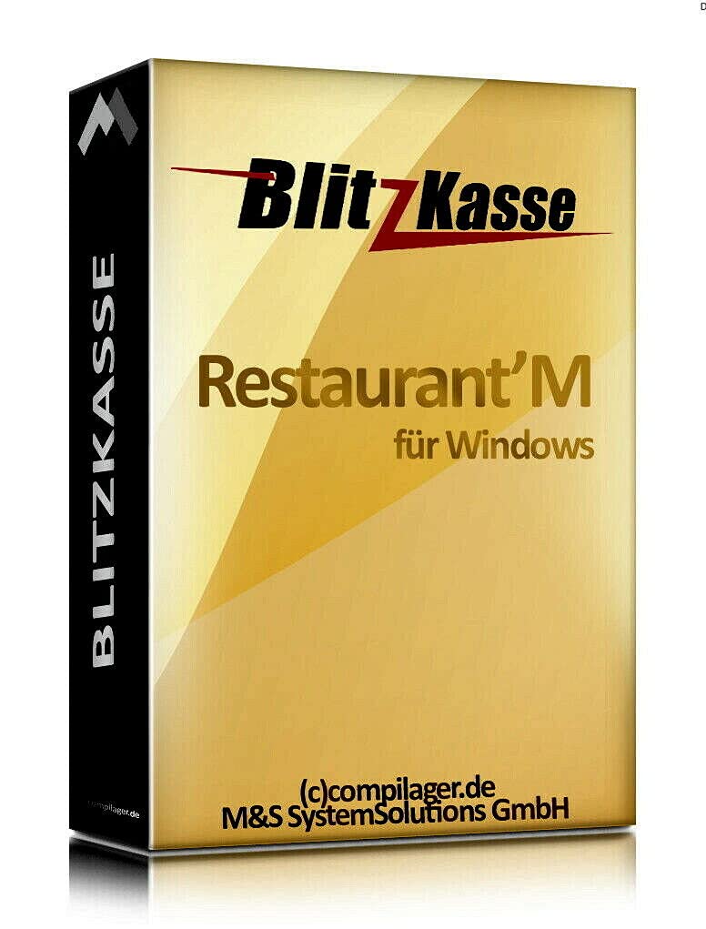 WIN Kassen-Software Blitzkasse Handel für Einzelhandel: Kiosk, Imbiss, Laden, DSFinV-K, TSE-Konform, ohne ABO