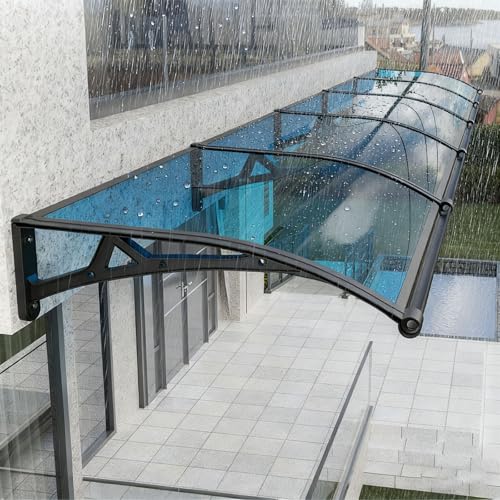 Toldo de aluminio y entrada integrado para puertas de 60200 cm (100 x 400 cm)