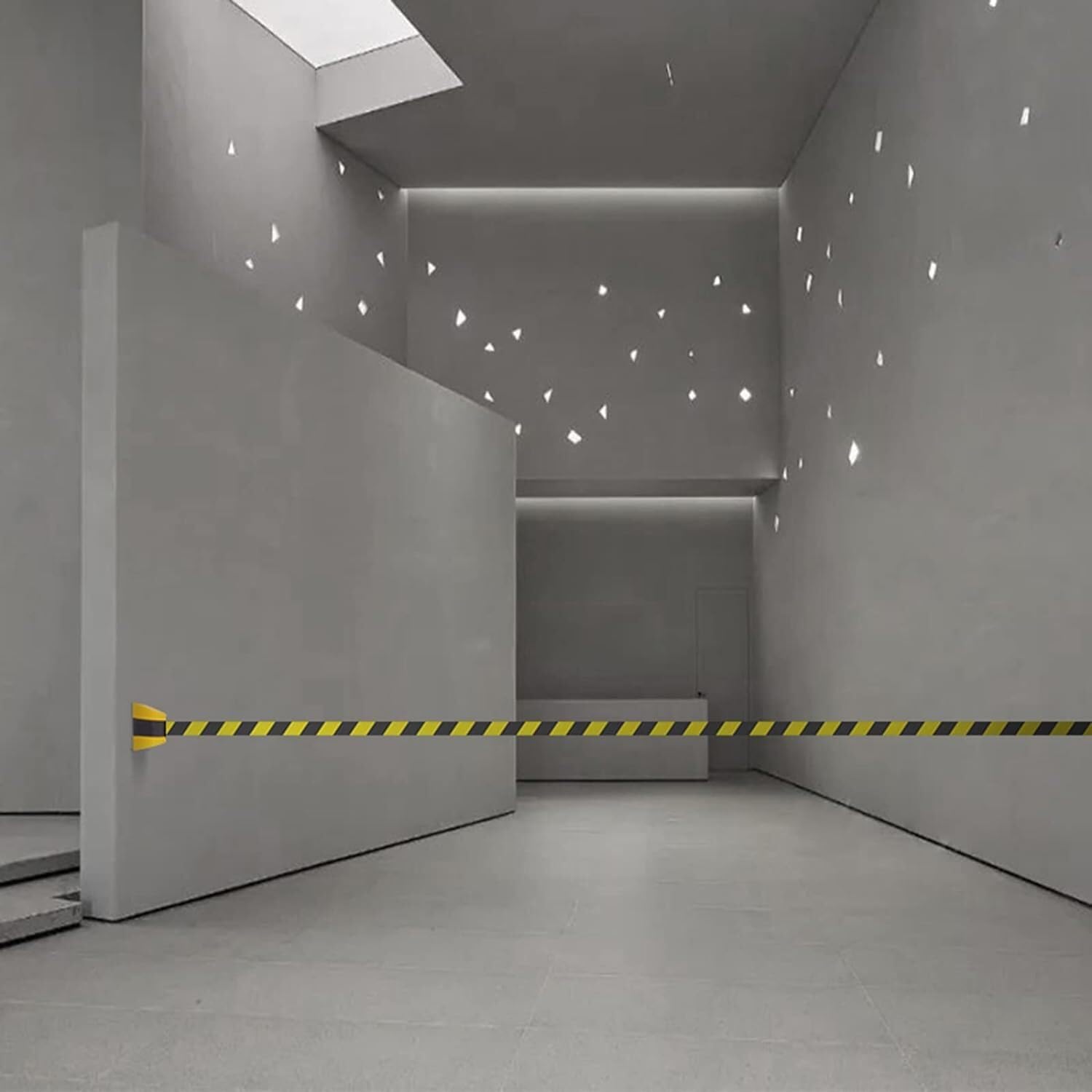 Pas Barierowy 10M/33Ft Pas Barierowy Zwijany, 1 Pas Bezpieczeństwa Montowany Na Ścianie, Rozdzielacze Linii Dla Tłumów, Na Parking Zewnętrzny Do Muzeum, Fabryki, Kina