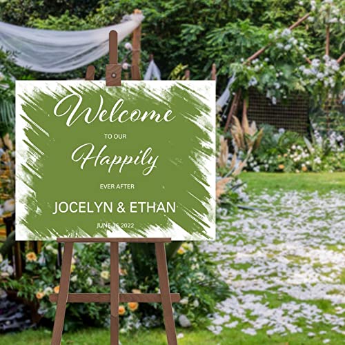 Panneau de calligraphie moderne mariage personnalisé au design haut de gamme