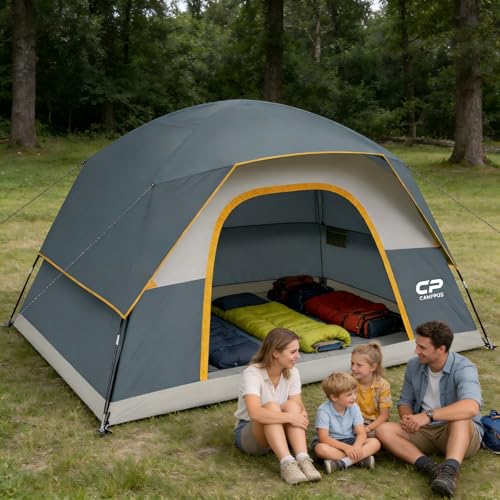 Image of CAMPROS CP Tents for Camping 2 /4 /6 Person, Waterproof Windproof Dome Tent