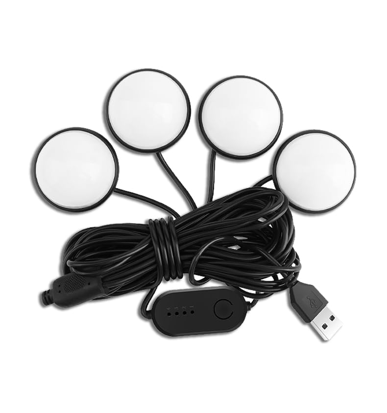 Luces LED interiores para auto RGB colorido miniatura 7