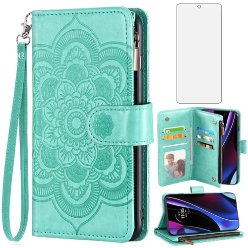 Housse Motorola Edge X30 Asuwish avec porte-cartes et verre trempé