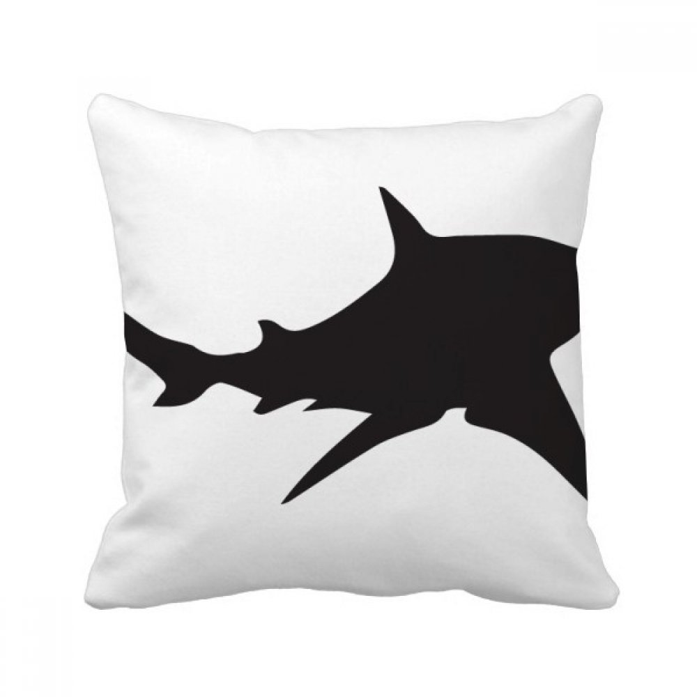 Coussin de biologie requin noir 40x40cm, le cadeau decoration original