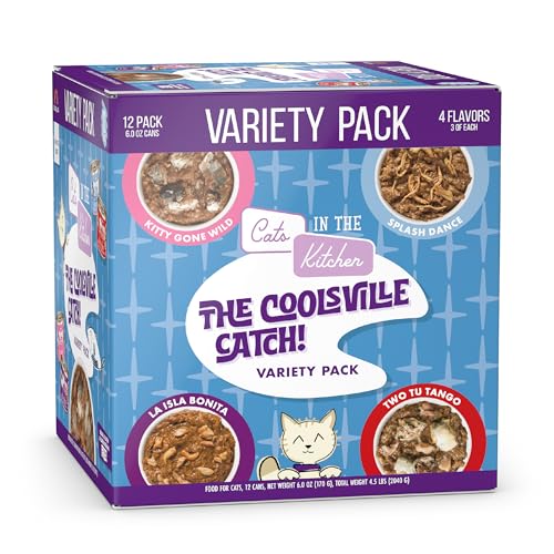 Weruva Cats in The Kitchen, The Coolsville Catch! Variety Pack, 6oz Can (Pack of 12)