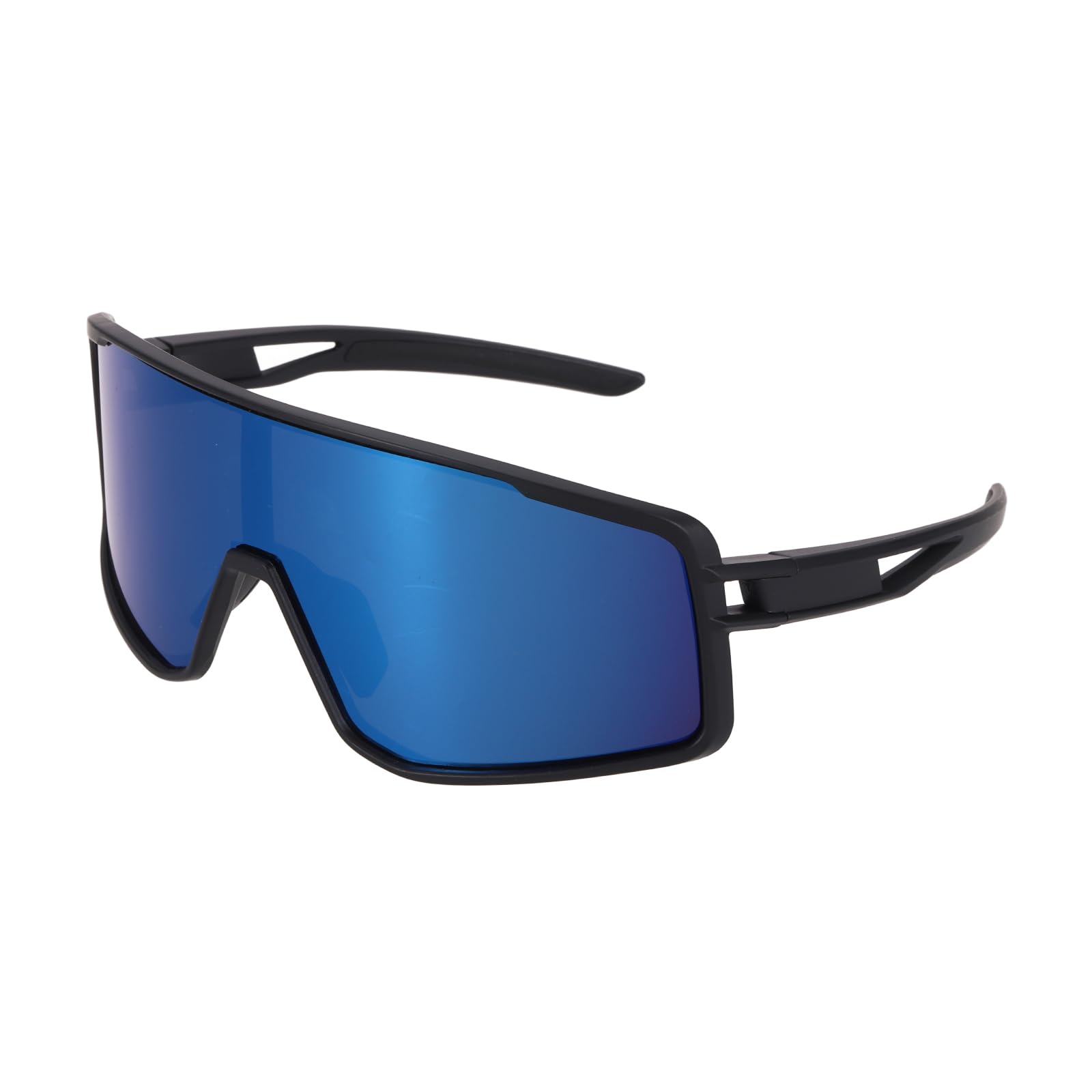 sourcing map Polarized Sports Sunglasses for Men Womens, UV400 Protection Cycling Sunglasses for Night Driving Running Skiing Fishing, Black Frame Glare Blue — image 1