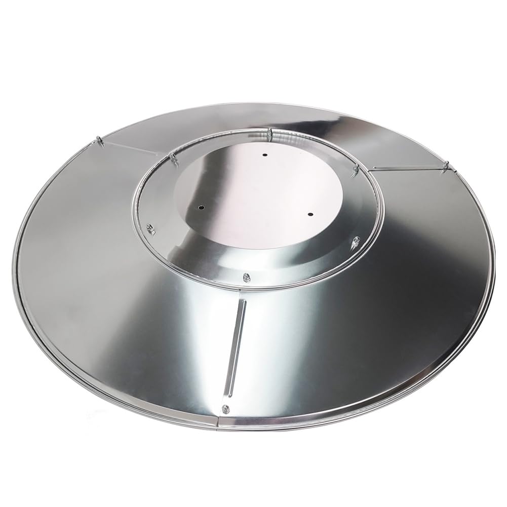 CTRLZS Patio Heater Reflector Shield, Propane Outdoor Heaters Replacement Accessories Top Dome, 3-Hole Mount, 33 Inch Dia Round