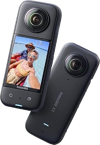 Insta360 X3 72MP Waterproof 5.7K 360° VR AI Action Camera with GPS Remote and Invisible Selfie Stick Tripod - Thumbnail 2