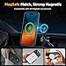 Miracase Magnetic for iPhone 15 Case (Compatible with MagSafe)（with 2X Screen Protectors） Military-Grade Protection, Anti-Fingerprint Translucent Matte Phone Cover for iPhone 15 6.1 inch, Black