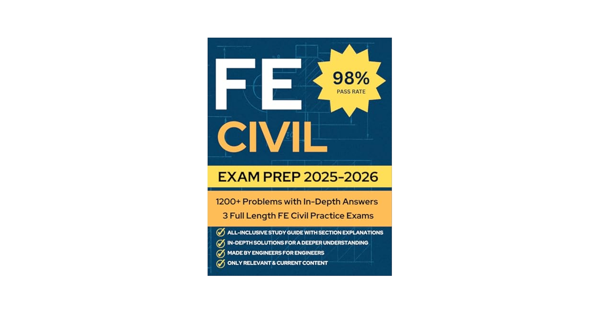 FE Civil Exam Prep: A Complete Study Guide with 1200+
