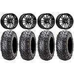 Bundle-9-Items-MSA-Black-Rogue-15-UTV-Wheels-32-Ultracross-Tires-4x156-Bolt-Pattern-12mmx15-Lug-Kit