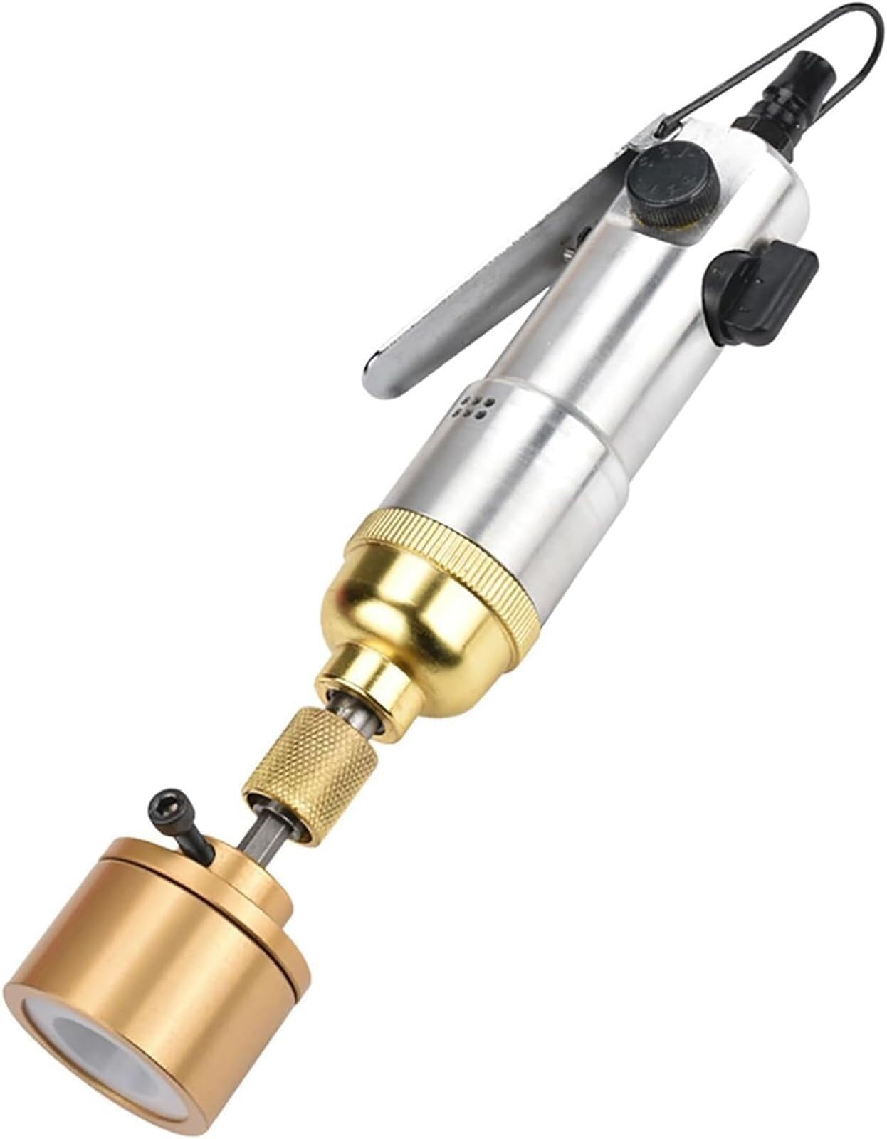 Pneumatic Capping Machine, Handheld Bottle Screw Cap Tightener, Adjustable Speed Plastic Bottle Sealing Tool With Forward And Reverse Design, Torque 40kg/f.cm For Φ10-50mm Bottle Cap