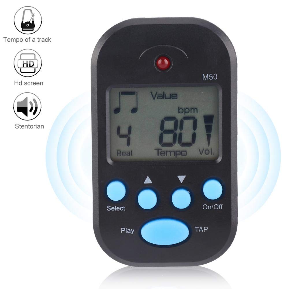 Tragbares digitales LCD Metronom Clip On Beat Tempo Metronom für Musikinstrumentenzubehör, Regler