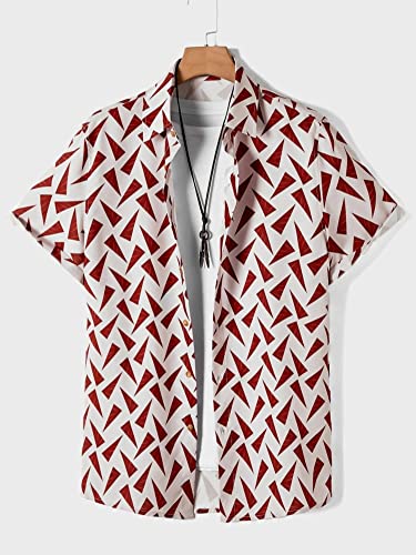 Image of Leriya Fashion Men's Rayon Shirt - Summer Button Down Shirts | Half Sleeve Printed |Formal |Casual Stylish (Available in Plus Size)