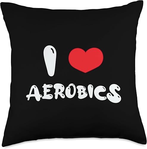 Miniatura 4 de Fitness Lover I Love Sports Gym Exercise Aerobics Throw Pillow, 16x16, Multicolor
