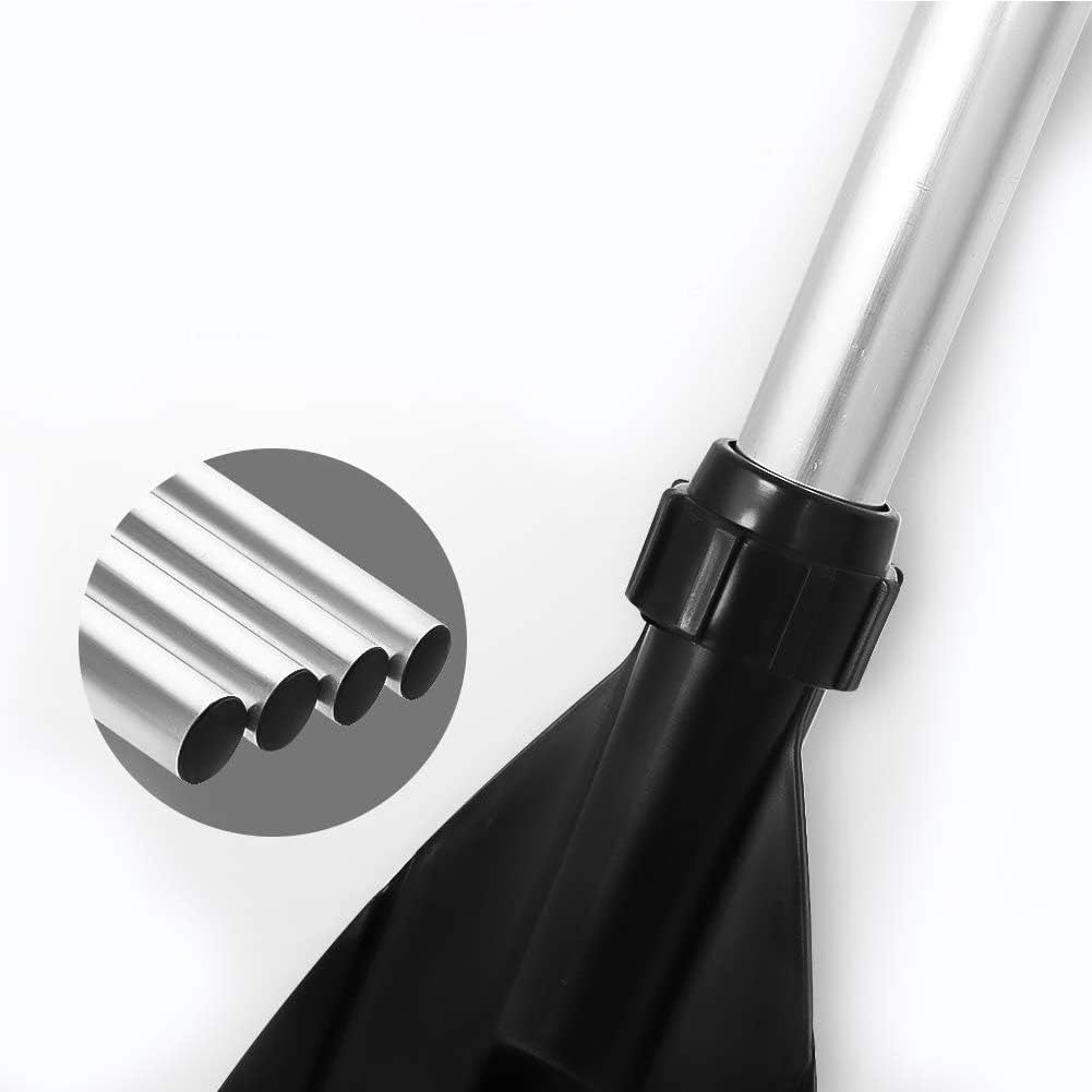 2Pcs Kayak Paddles, Aluminium Alloy Detachable Canoe Paddle, Lightweight Ribbed Blade Boating Oar for Kayaks, Water Sports Accessory