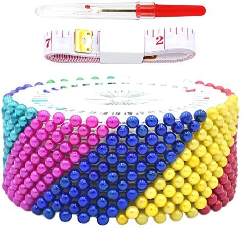Firefly 480 Pcs Assorted Color Straight Pins 1.5" Pearlized Ball Head for Sewing Quilting and Craft Decoration