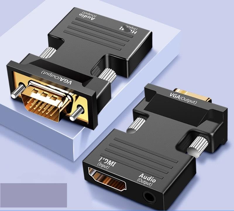 Image of FORIDA HDMI Female to VGA Male Adapter Converter with 3.5mm Audio Jack, Active HDMI to VGA Adapter, 1080P Full HD Video Converter for PC, Laptop, PS5, PS4, Xbox, TV Stick, Blu-ray Player, Projector