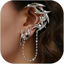 Gothic Stainless Steel Ear Cuffs Non Piercing Cartilage Clip On