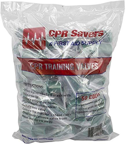 CPR Savers and First Aid Supply One-Way Disposable Training Valves for Micromask CPR Training (5)