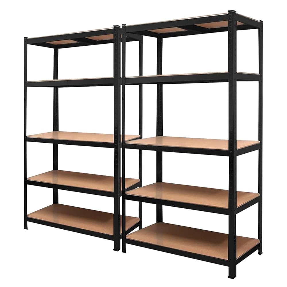 YODOLLA 170cm Heavy Duty Garage Shelving Unit, Set of 2 Steel Storage Rack