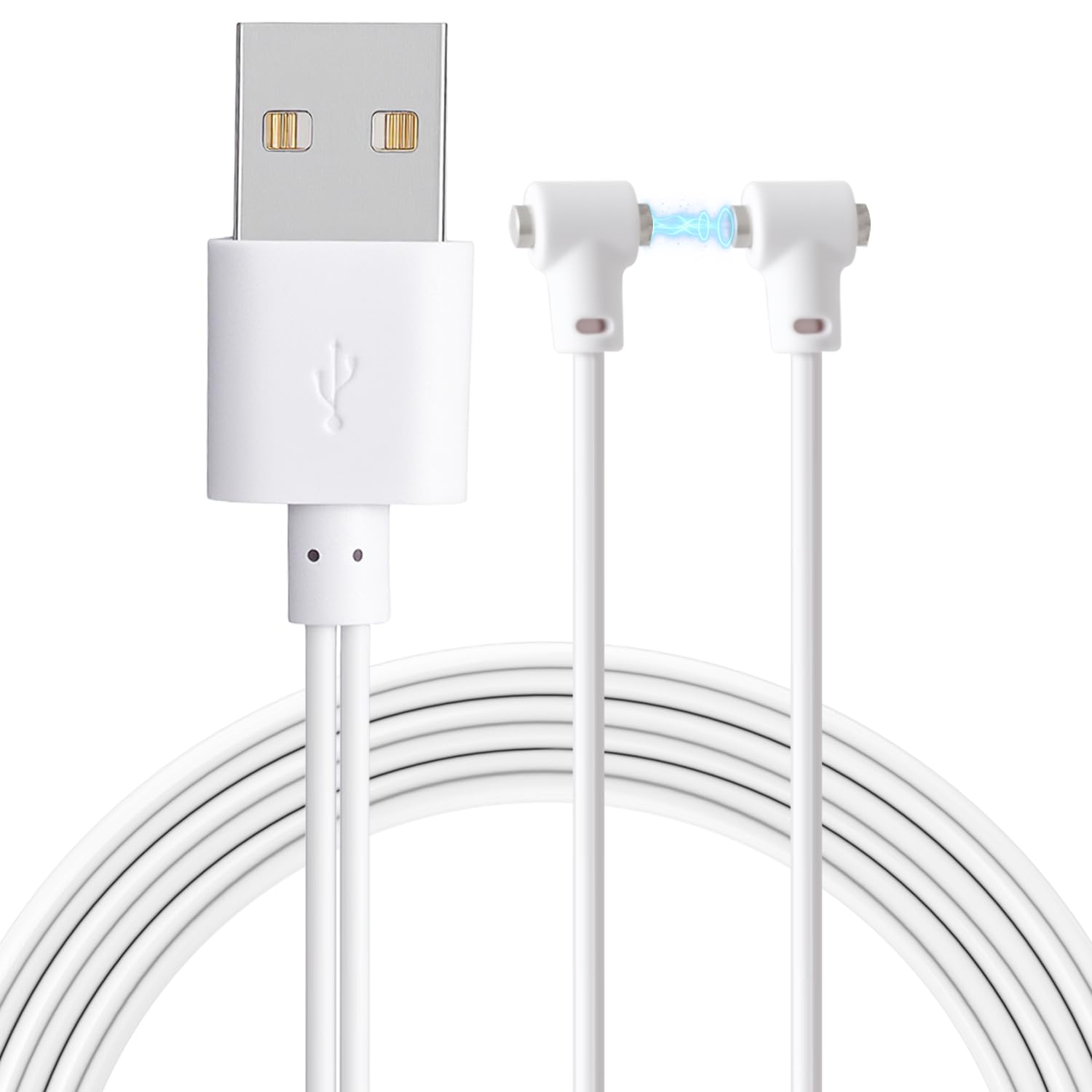 Photo 1 of 1 Pack - Universal Magnetic Charging Cable for Massagers, USB-A Fast Charging Cable Replacement Charger with Adjustable charging port for Personal massager & Rose and Other Rechargeable Toys (USB-A)