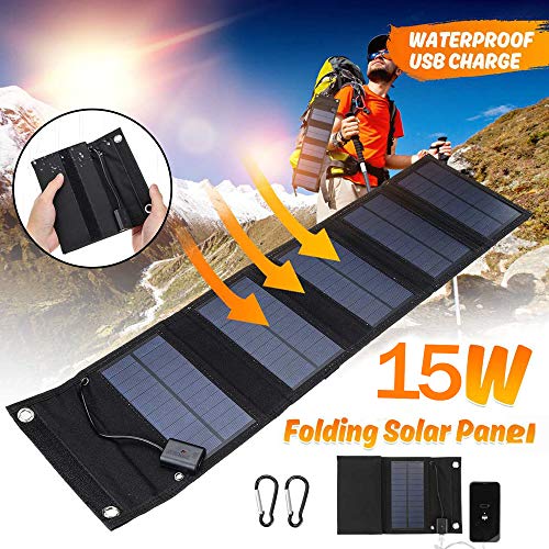 Painel solar, Andoer 5V 15W USB Carregador Solar Célula Solar Portátil À Prova D 'Água Carregadores