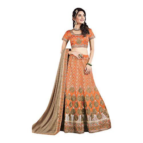 Robe longue musulmane orange pour rayonner le jour de votre mariage ethnique