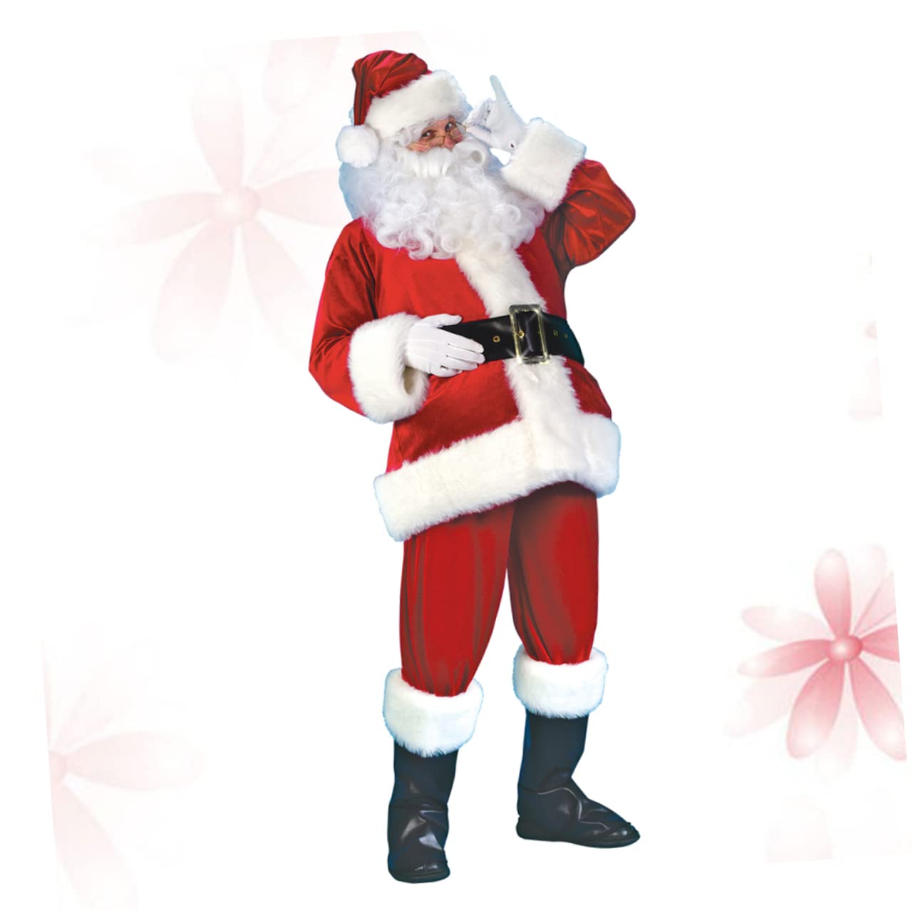 BESPORTBLE 7pièces Costume de Père Noël pour Vêtements de Noël Fêtes Cosplay Créatif et Amusant Disponibles