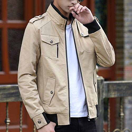 Mens Casual Windbreaker Outerwear Cotton Coat Lightweight Jackets3