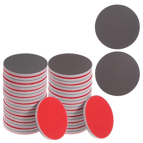 sourcing map 40pcs 3 Inch Sanding Sponge Set 2000 Grit 3000 Grit Hook and Loop Sanding Disc Wet/Dry Polishing for Car Wood Drywall Metal (20pcs of Each Grit)