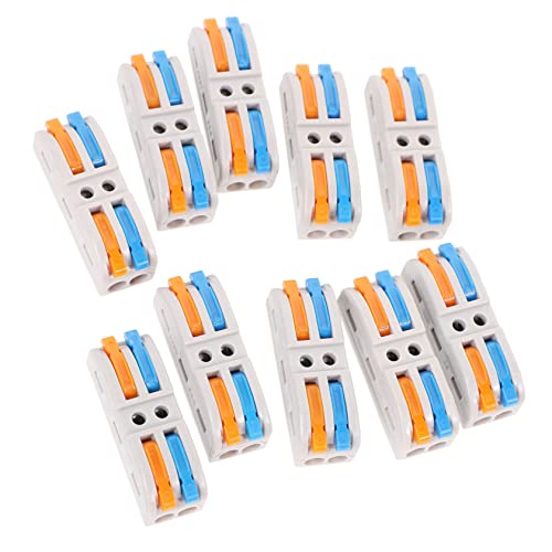 Anneome 10pcs Electrical Connectors Connector Blocks Quick Connect Wire for Electrician Tools Lever