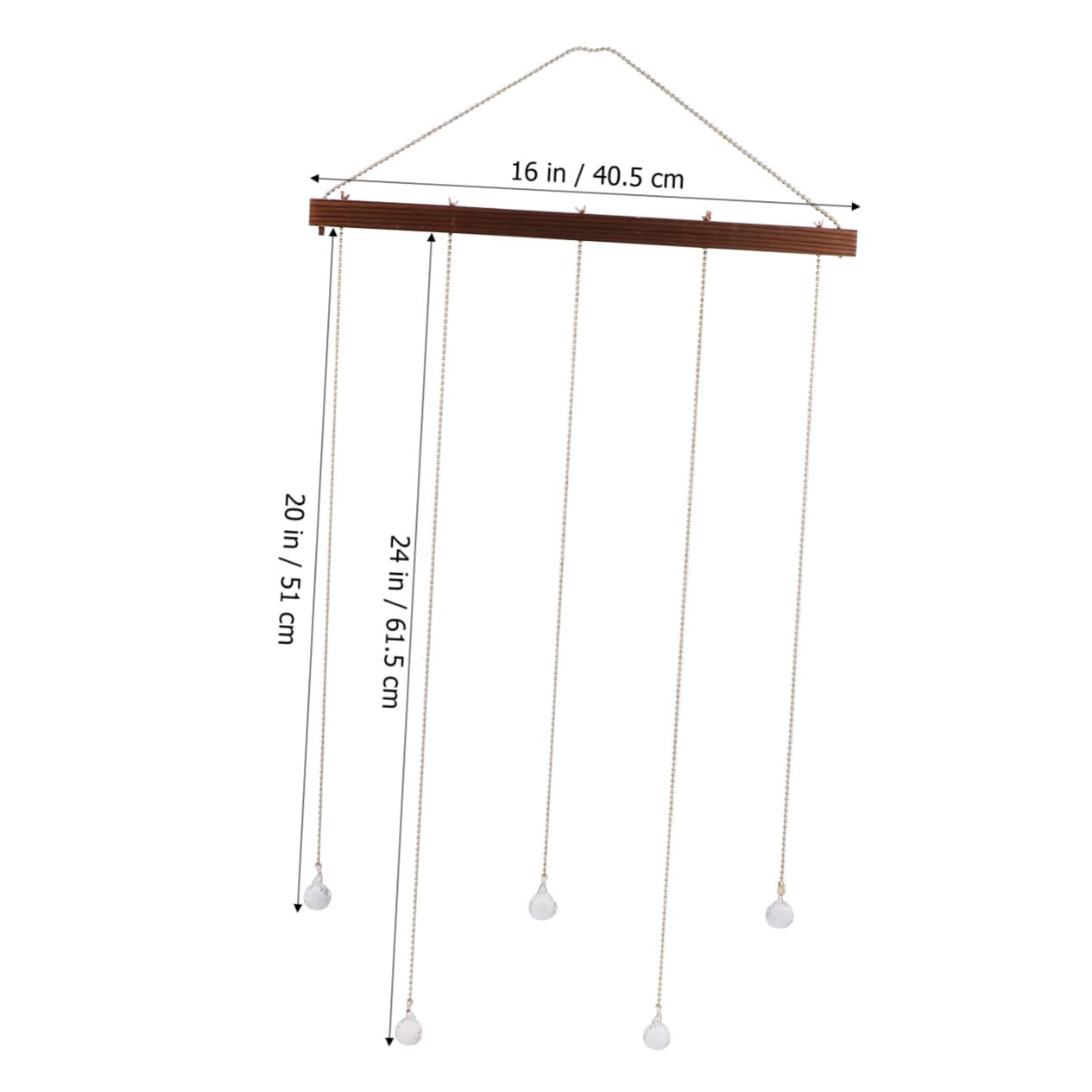 Amosfun Colgador de Fotos de Pared con 20 Clips de Madera Marrón