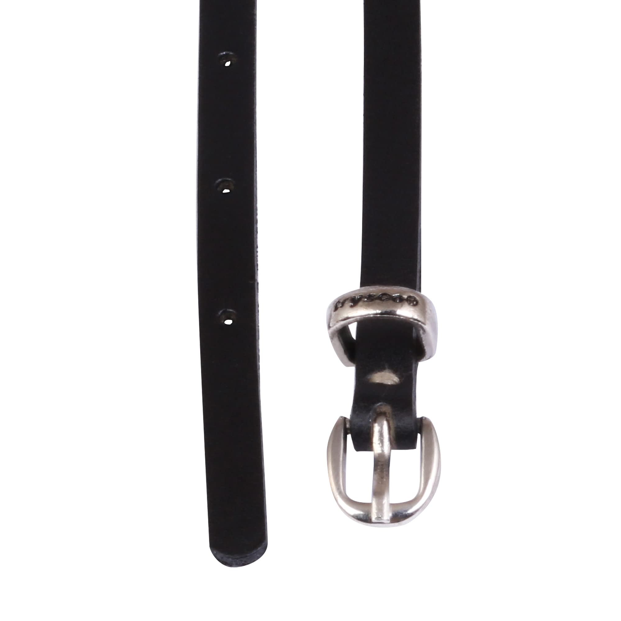 trysco® Girls & Women SLIM/SLEEK Genuine Leather Belt for Dresses/Jeans/Trouser/Skirts/Shorts(WIDTH 9MM) (WAIST 36", Black) 3