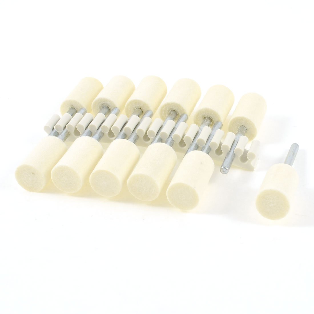 Aexit 12 Pcs Abrasives 10mm x 18mm Head Drill Hole Mounted Wool Felt bo-bs Grinding Tool Model:11as287qo199