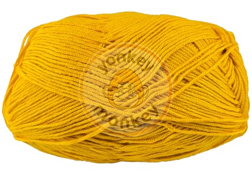 Image of 10-Pack of Yonkey Monkey 500 Grams Yarn - 70% Rayon derived from Bamboo, 30% Cotton - Imported (Turmeric)