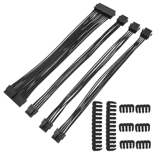 Cordon d'alimentation 18 AWG haut de gamme pour carte mère 24 broches et GPU avec peignes