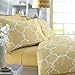 Pinzon 300-Thread-Count Lattice Duvet Cover Set - Twin, Straw