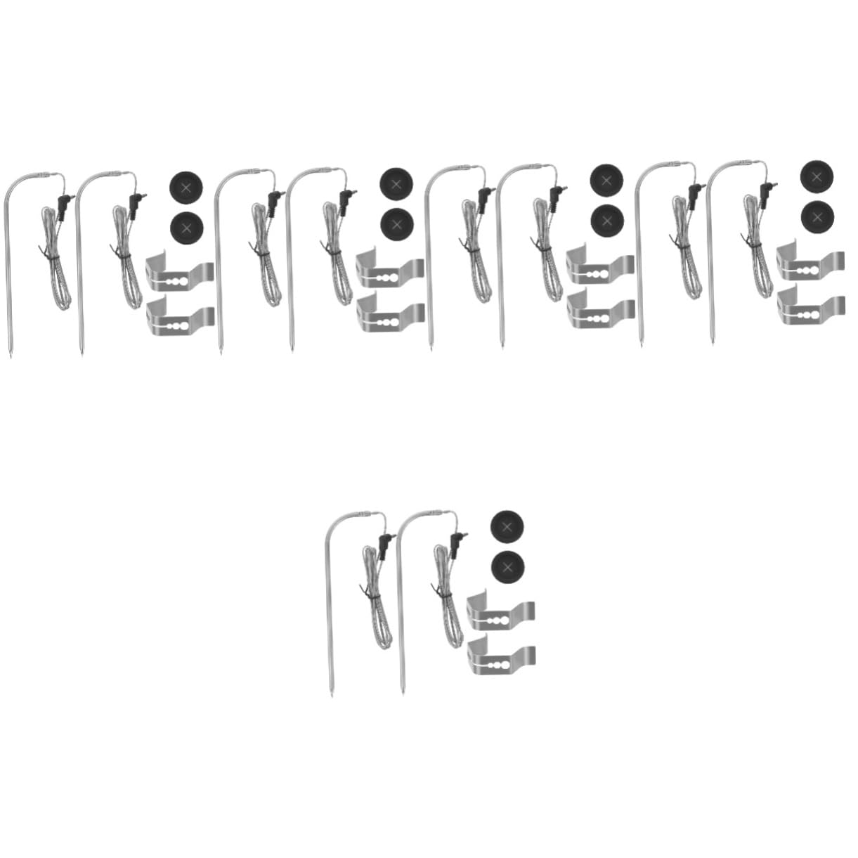 ibasenice 5 Sätze Bbq Fleischthermometer mit Silikonbeschichtetem Präziser Temperaturfühler für Grill für Fleisch Lebensmittel