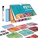 Keto Cheat Sheet Magnets,Keto Chart Incl. a 16-page Keto List of 262 Foods & Drinks,Easy Keto Guide,Large-Font Keto Sheet,Keto Products,Keto Magnets with 1 Fridge Magnetic Dry-Erase Board & 1 Marker