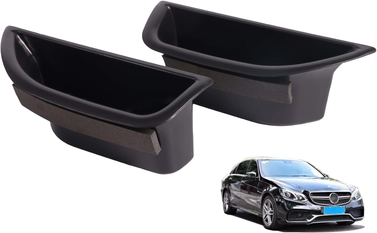 Front Door Armrest Storage Container Organiser Container for E-Class W212 2010-2015 (Only Fits 4-Door Model)