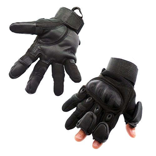 Mili-MIT Tactical Glove LARGE with Patented 3 Retractable Finger Technology-Carbon Knuckle protection Nylon Wrist Strap and comfortable Padded Palm-Shooter/Sniper/Motorcycle/Work Glove Mili-MIT Tactical Glove LARGE with Patented 3 Retractable Finger Technology-Carbon Knuckle protection Nylon Wrist Strap and comfortable Padded Palm-Shooter/Sniper/Motorcycle/Work Glove