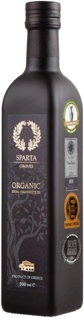 有機JAS認証【JOOTA AWARDS 2024銀賞＆シェフ賞のダブル受賞！】スパルタグローブスオリジナル オーガニック エキストラバージンオリーブオイル 500ml コールドプレス(低温圧搾)製法 24時間以内搾油 手摘み ギリシャ・ラコニア産 オリーブオイル ギフト 人気 (オリジナル（化粧箱1本入）