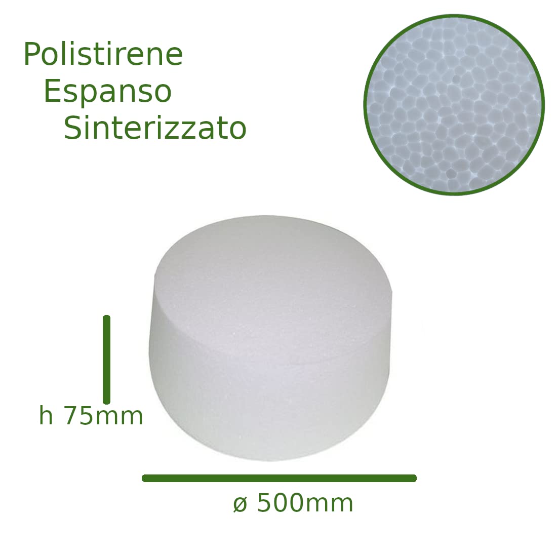 Base Per Torte In Polistirolo (EPS) - Alzata Neutra Bianca Per Cake Design, Alta 7,5 Cm E Diametro 40 Cm - Resistente Al Calore, Ideale Per Esposizione E Sovrapposizione - 5