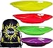 Flames 'N Games 4 Piatto Cinese da Giocoleria - Set di 4 con 4 Bacchetta + Borsa da Viaggio! (Giallo/Rosso/Rosa/Blu)