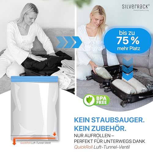 SilverRack Vakuumbeutel Kleidung Reise 12 Stück zum Rollen – Ansicht 3