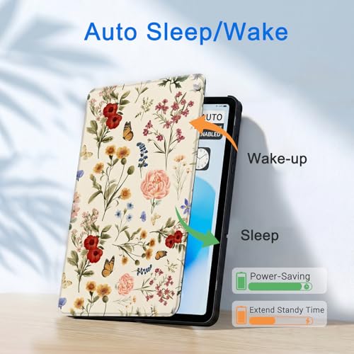 Image of CoBak Case for Samsung Galaxy Tab A11+ Plus 11 inch 2025, Multi-Viewing Angles, All New PU Leather Folio Stand Cover with Auto Sleep Wake Feature for Samsung Galaxy Tab A11+ Tablet 11-inch, Floralia
