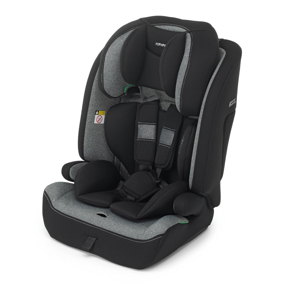 Foppapedretti Seggiolino Auto Babyroad New I-Size, per bambini da 76 a 150 cm di altezza, 15mesi-12 anni, conforme ECE R129, Fissaggio a 3 punti,Safe Body Protection,Protezione Impatti Laterali,Carbon